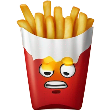 French fry with ketchup packet emoji