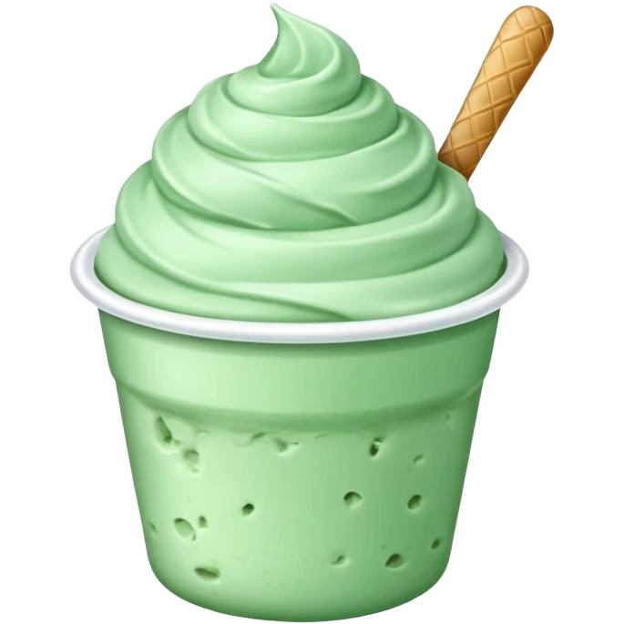 cup mint ice cream emoji