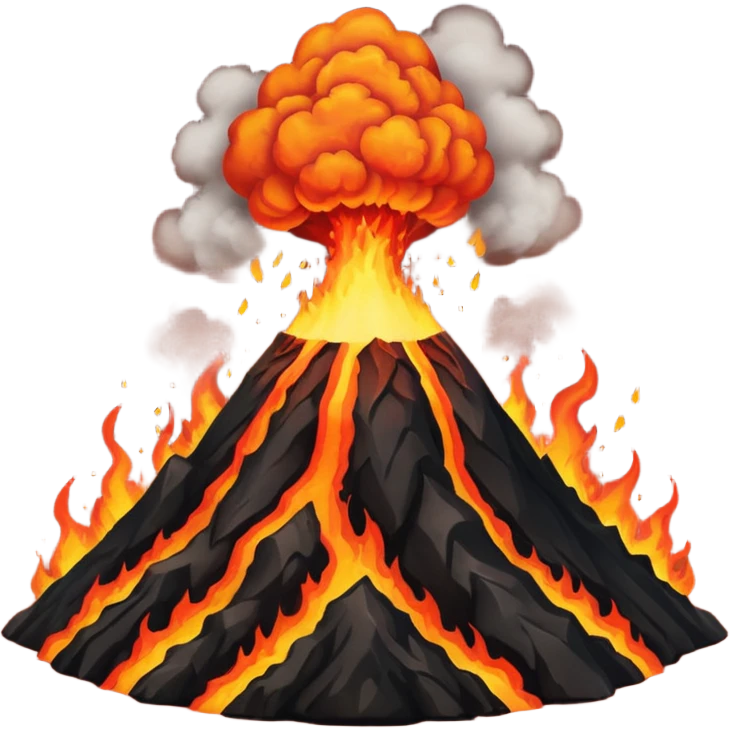 Angry+ volcano emoji