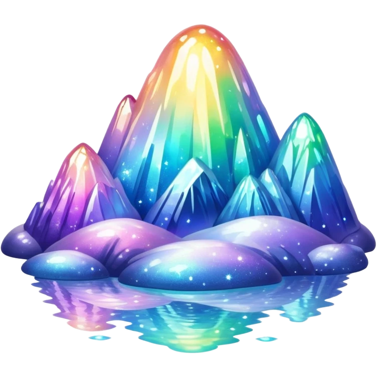 Iridescent big giant glistening glossy sparkly shiny glittery scenery  emoji
