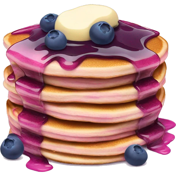 Blueberry pink pancakes  emoji