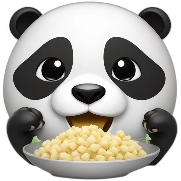 Panda eatinf emoji