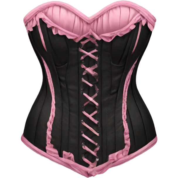 Corset black and pink  emoji