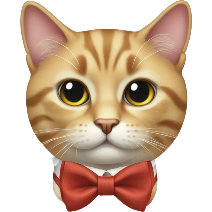 Cat with bow tie emoji