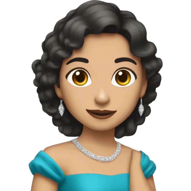 Dibujo de Una quinciañera bonita emoji