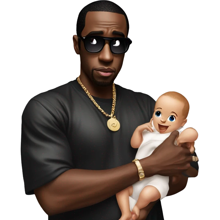 p diddy holding baby oil  emoji