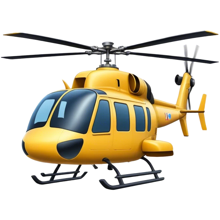 Helicopter with a face emoji