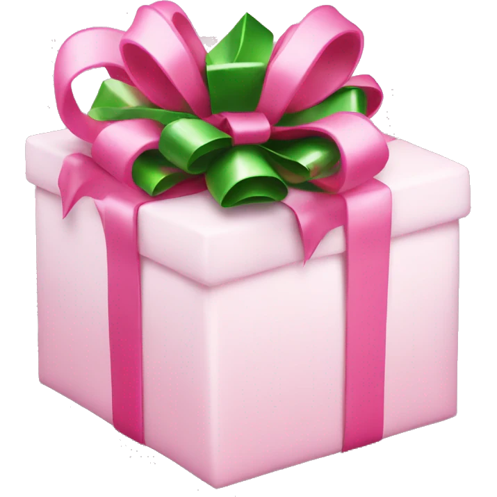 Pink and white Christmas present  emoji