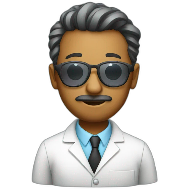 scientist with shades emoji