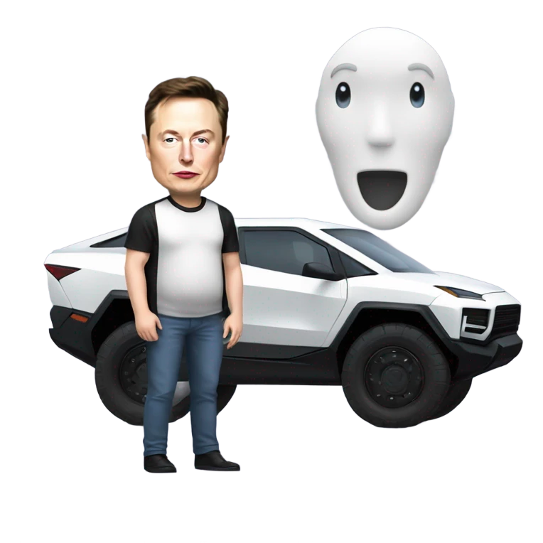 pregnant elon musk cybertruck emoji