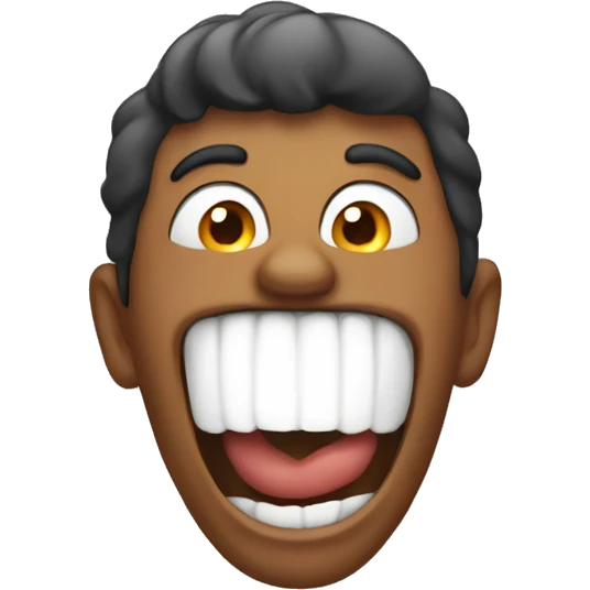 Guy happy with mouth open emoji
