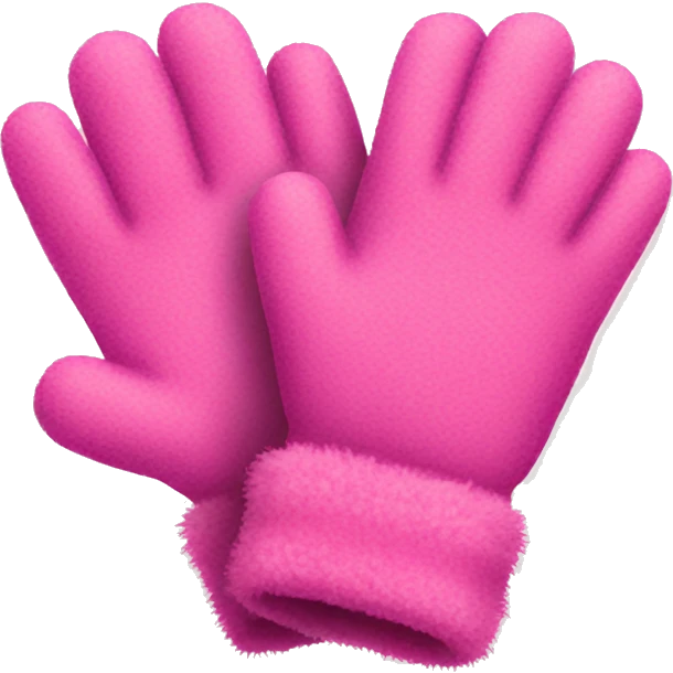 Pink winter gloves that are fuzzy emoji