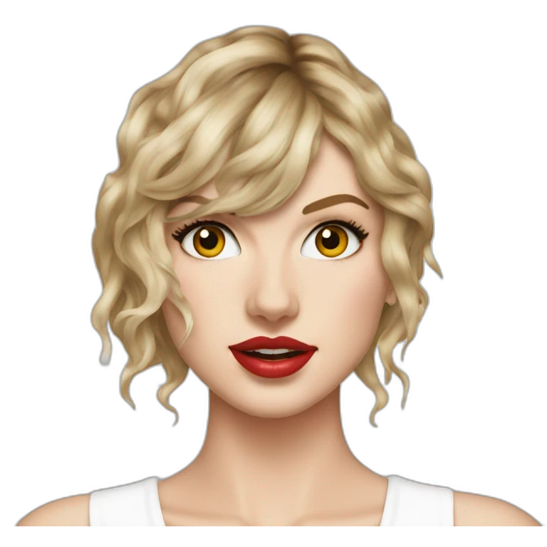 taylor swift with many large milk stains emoji