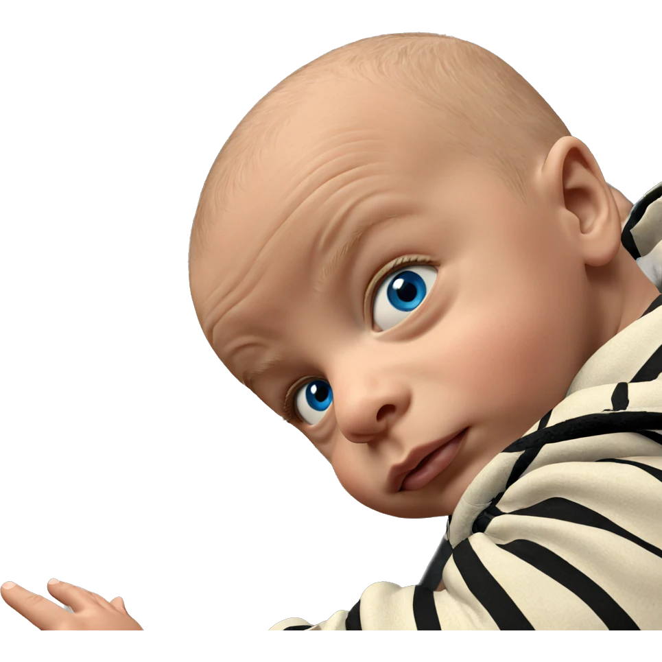 bald boy with blue eyes emoji