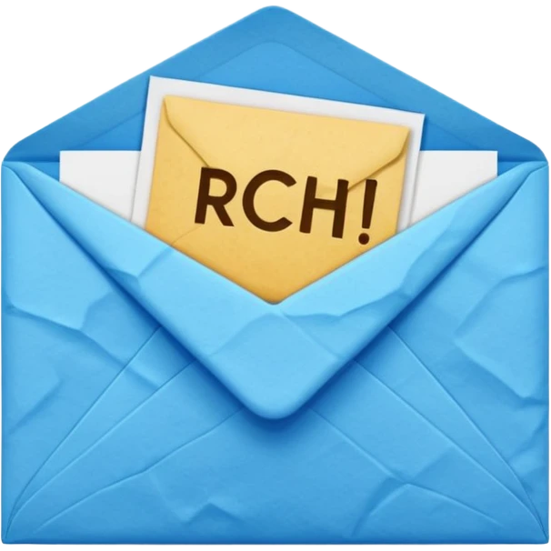 envelope with the word RCH on it emoji
