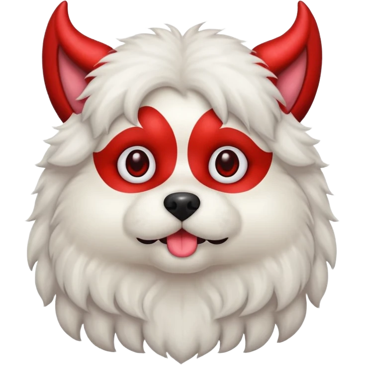 devil cute fluffy dog emoji