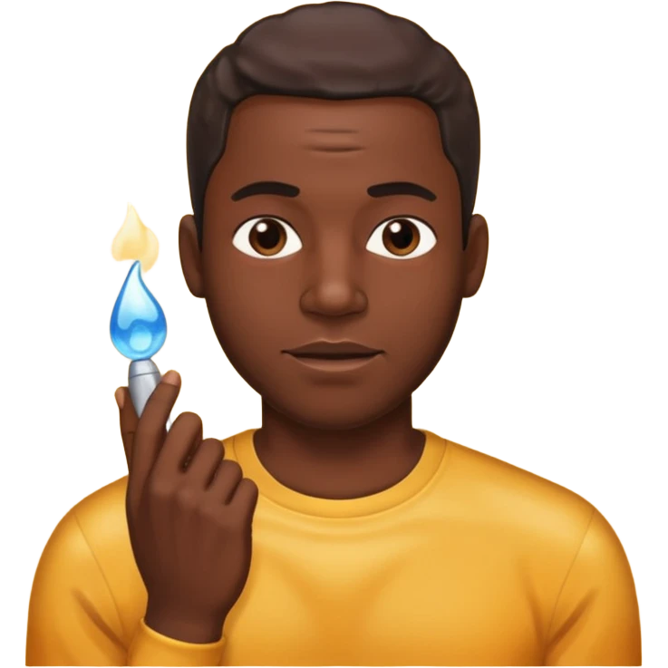 Black guy stroking his large penis while being excited ,masturbaiting, and ejaculating emoji