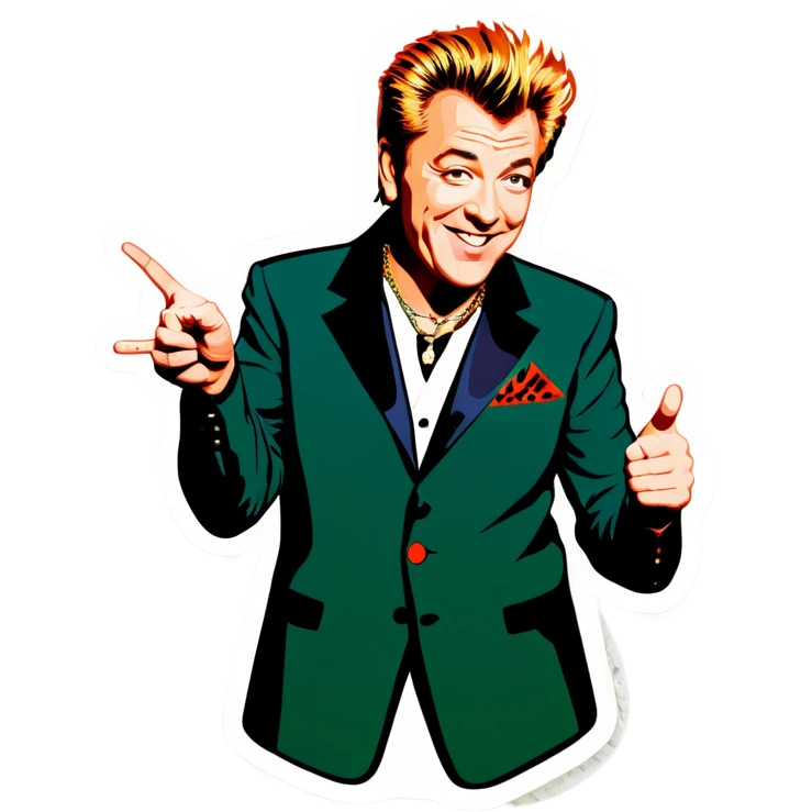 Brian Setzer saying “OK” emoji