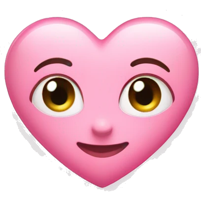 Baby pink love heart sparkles around it emoji