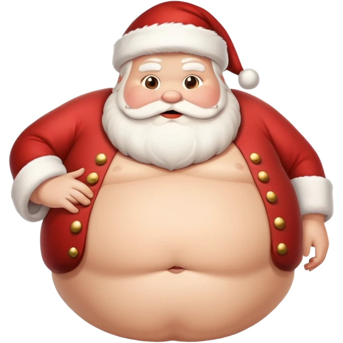 fat santa with tummy hanging out emoji