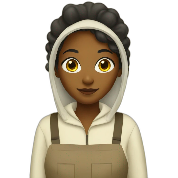Brown girl beekeeper emoji