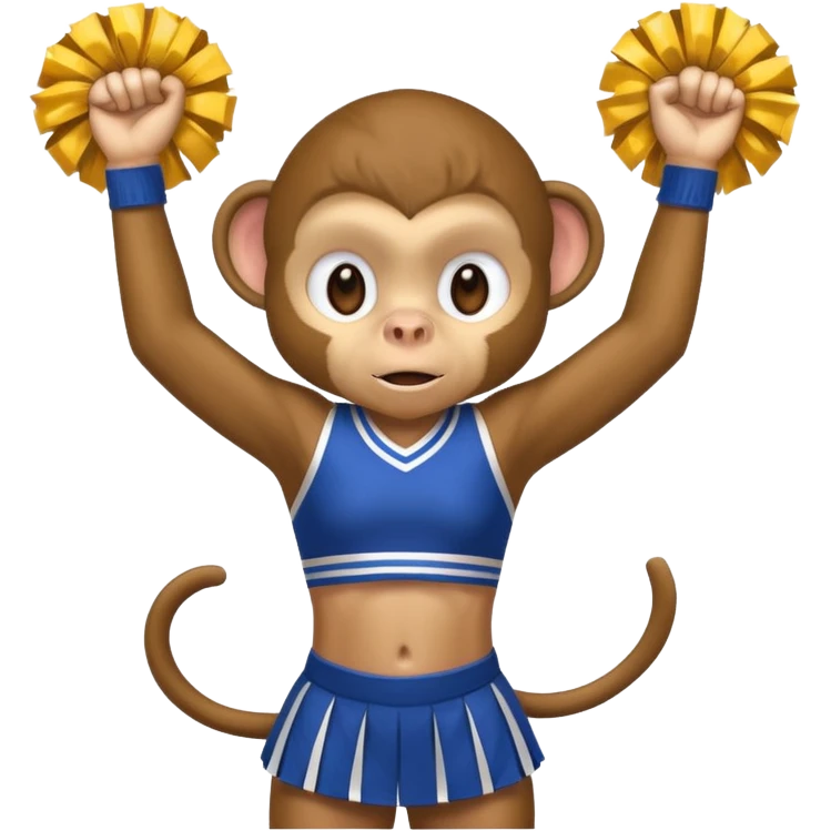 cheerleading monkey emoji