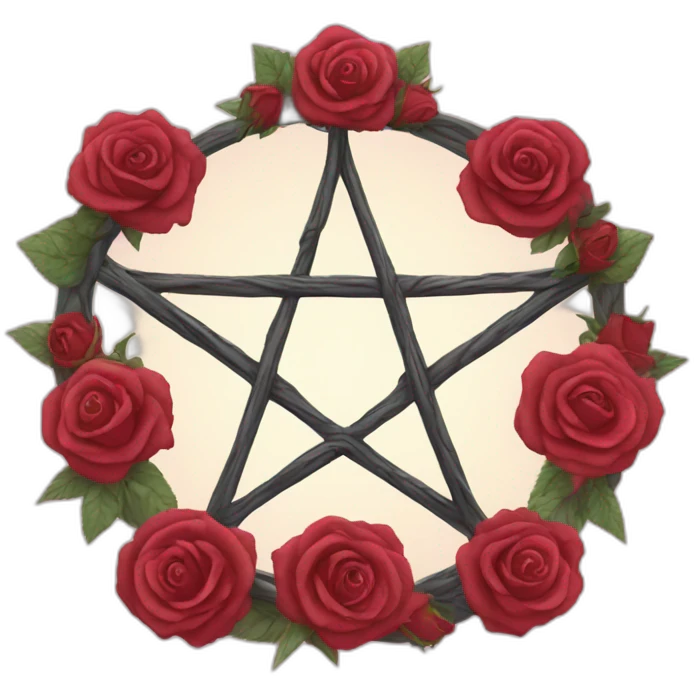 pentagram with roses emoji