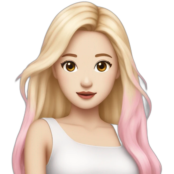 blackpink-rose-with-blonde-hair emoji