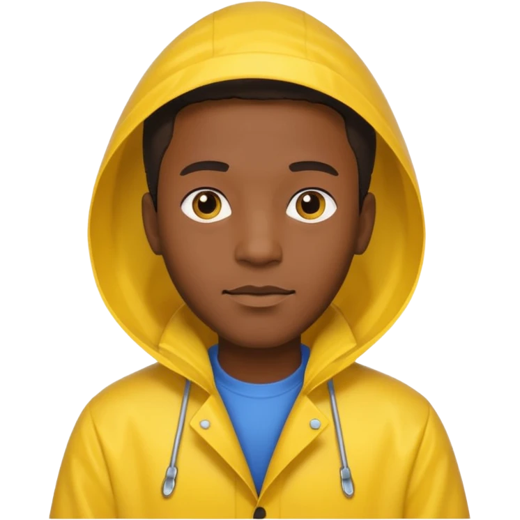 Raincoat Pedestrian black man emoji