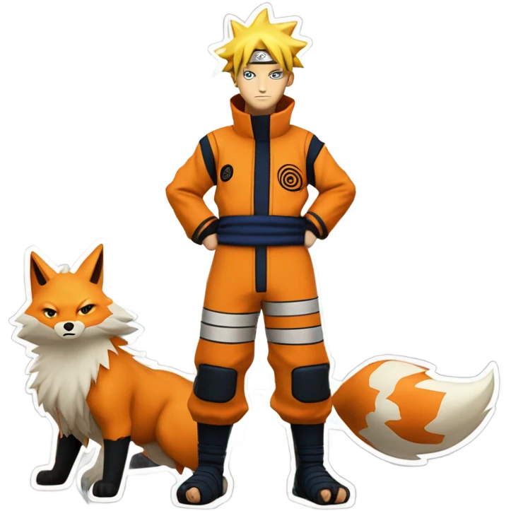 Naruto with kurama emoji
