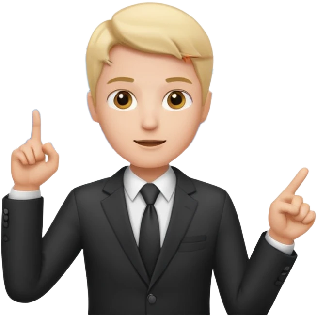 marketer pointing at a rising chart emoji