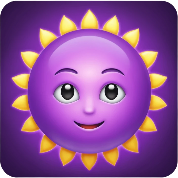 purple  sun emoji