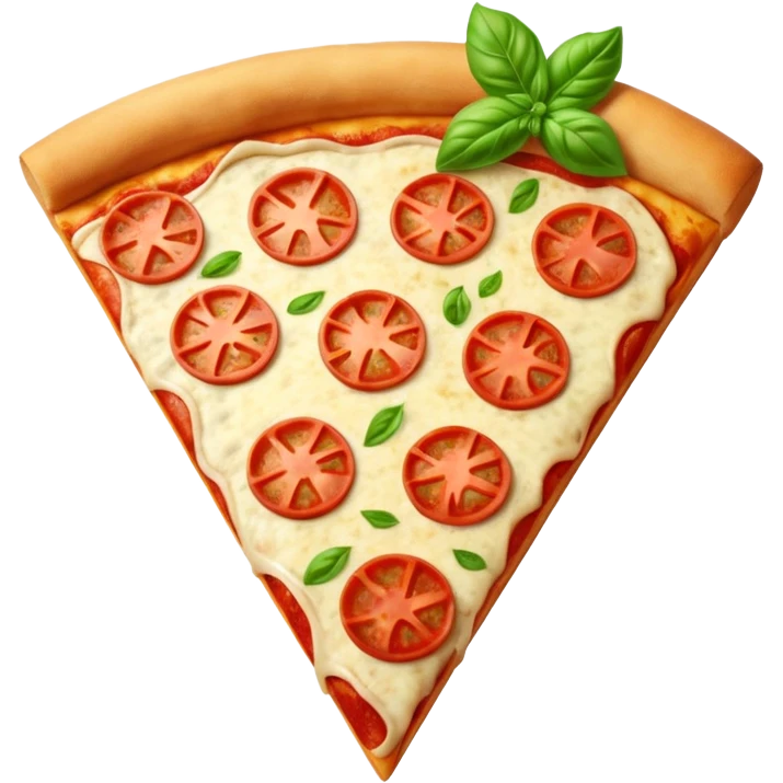 pizza Margherita slice (basil) emoji