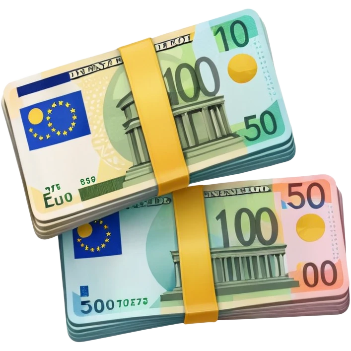 Digital euro bills  emoji