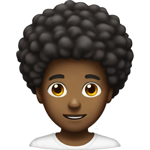 afro boy emoji