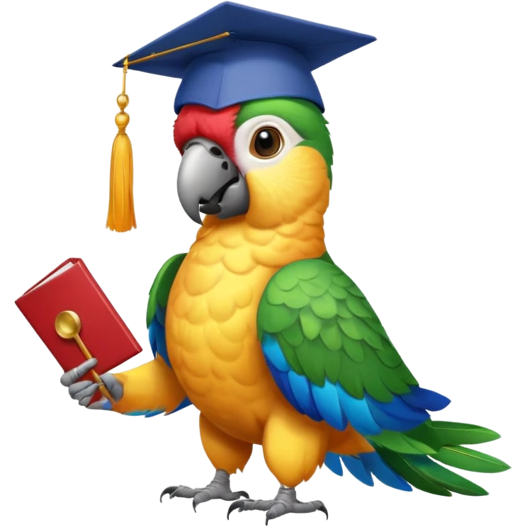 parrot graduate college emoji