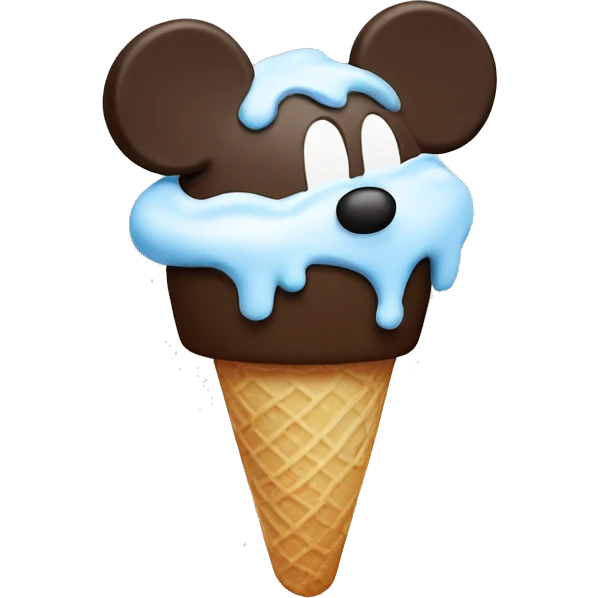 Mickey Mouse shaped ice cream bar emoji