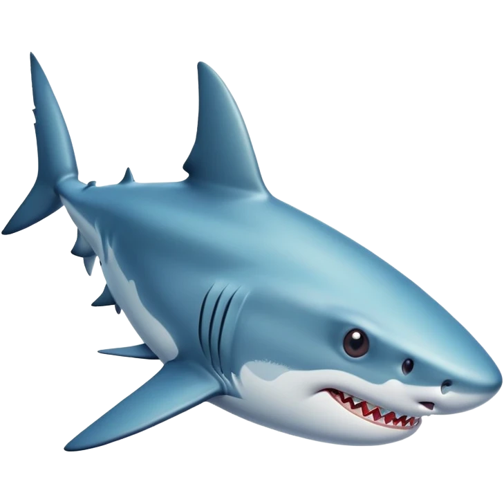 realistic shark with unique colors emoji