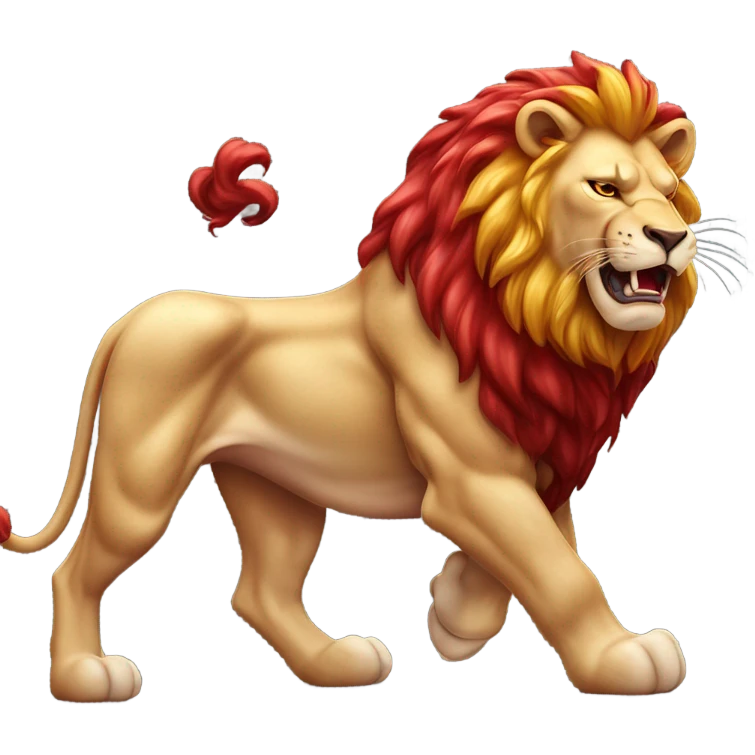 lion eating steak emoji