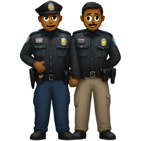 Mexican Police arresting 3 brothers emoji