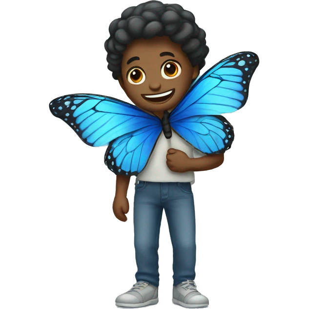 Butterfly blue emoji