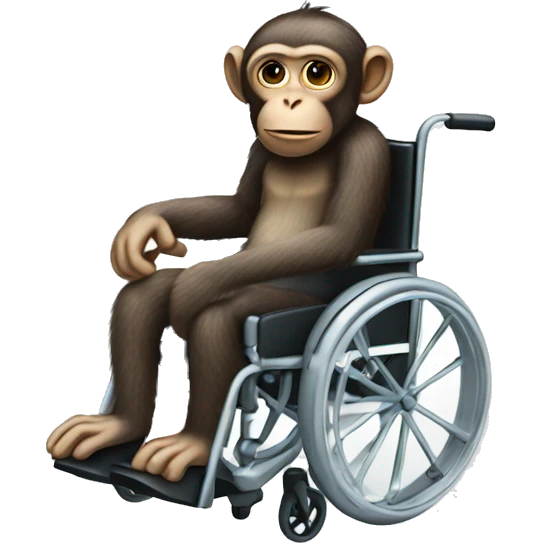 Monkey in a wheelchair  emoji