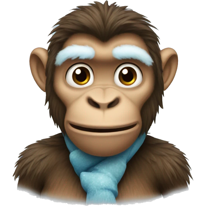 Frozen monkey emoji