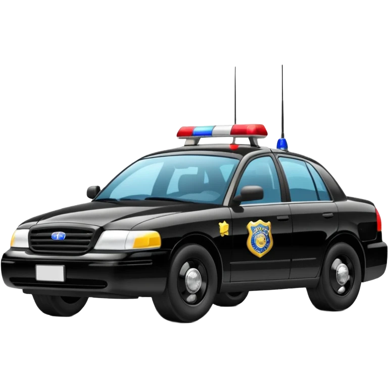 police voiture noir emoji