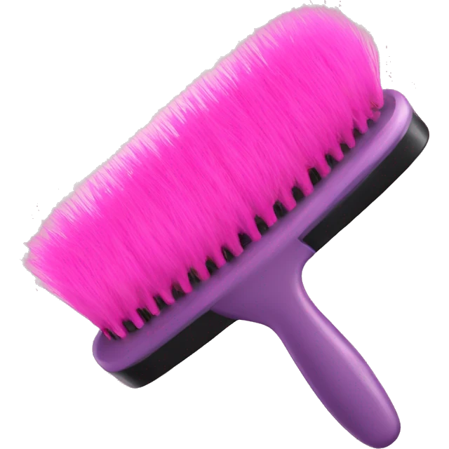 pink hairbrush emoji