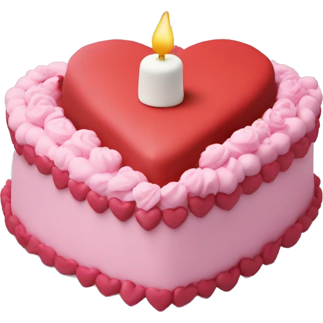 Heart shaped birthday cake  emoji