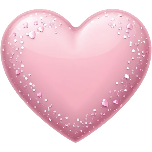 pastel pink heart and pastel pink sparkles emoji