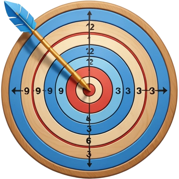 blue target and an arrow emoji
