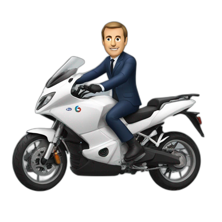 macron-en moto emoji