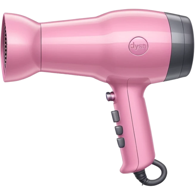 soft pink Dyson hair dryer emoji